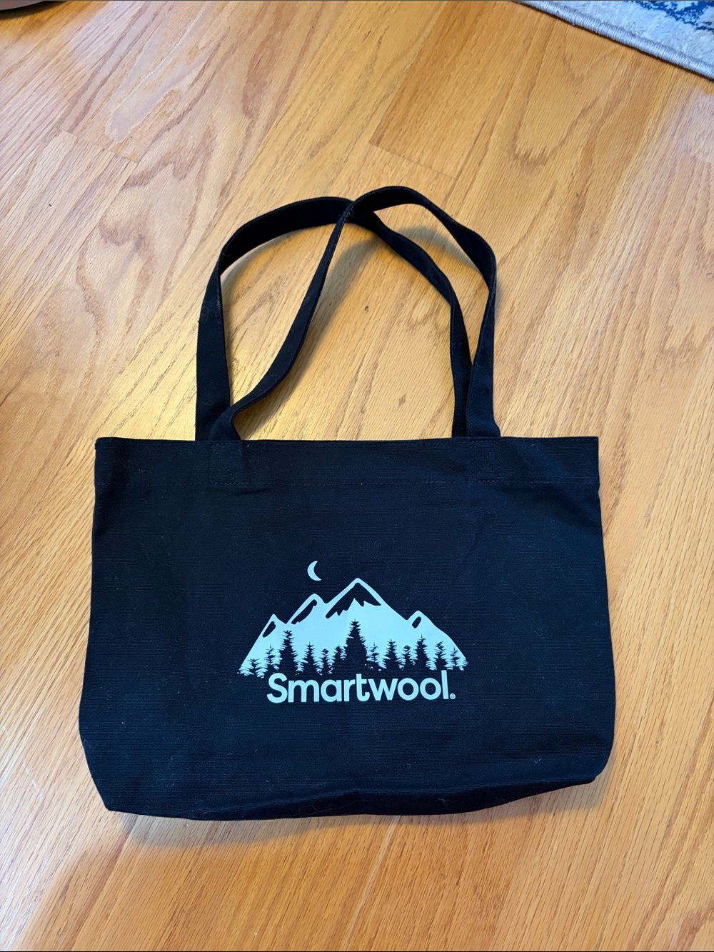 Smartwool Black Graphic Canvas Tote Bag